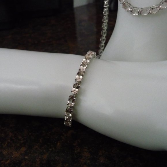 Mozambique Morganite necklace & bracelet set - Picture 4 of 7